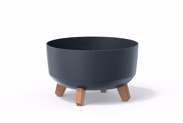 Kvetináč GRACIA LOW ECO WOOD 28,5 cm - farba: antracitová ECO