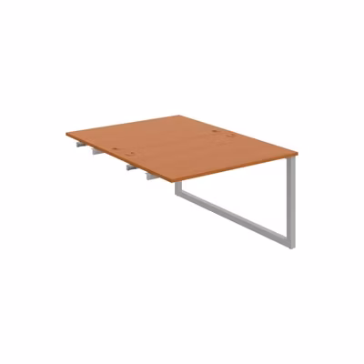 Pracovný stôl UNI O, k pozdĺ. reťazeniu, 120x75,5x160 cm, čerešňa/sivá