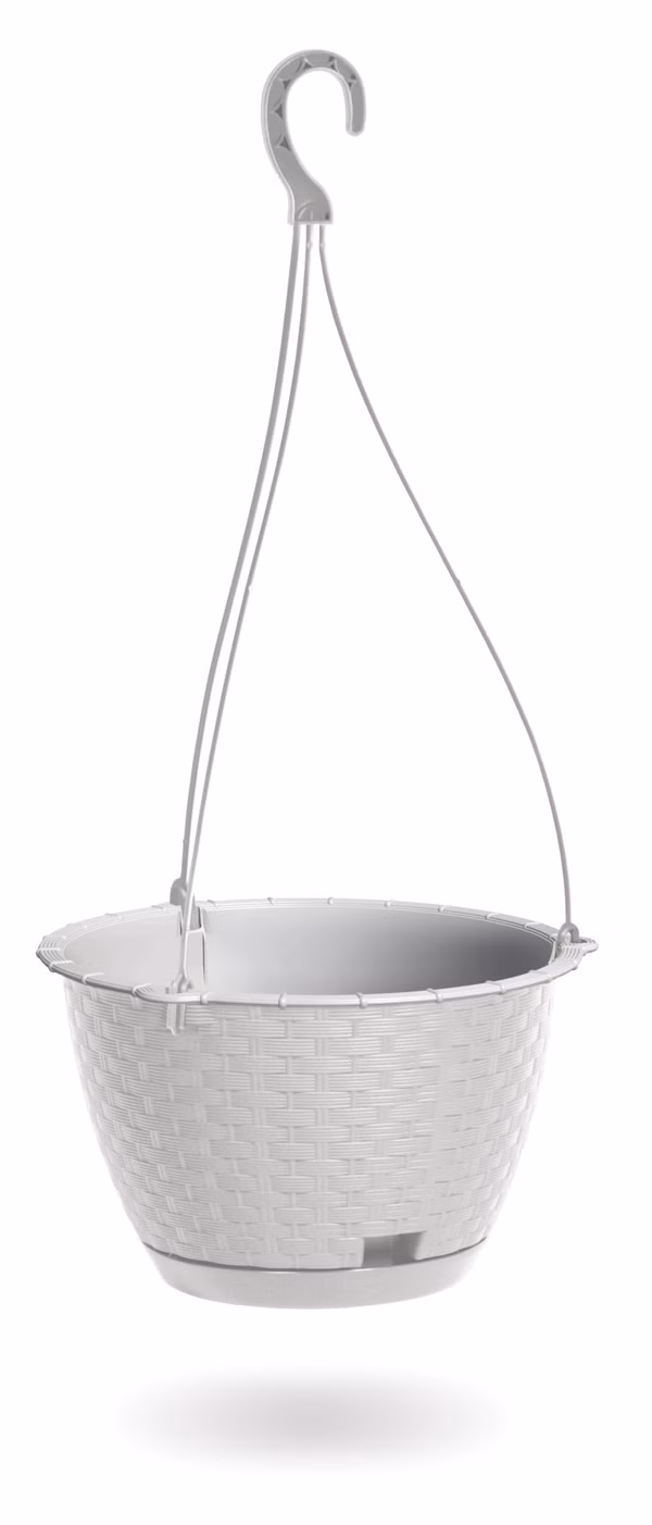 Závesný kvetináč RATOLLA ROUND š 24,3 cm - farba: biela