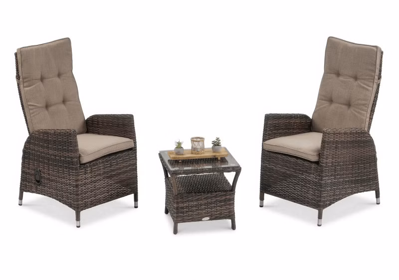 Focus MALTA DUO 2+1 záhradné sedacia súprava, hnedá 003042