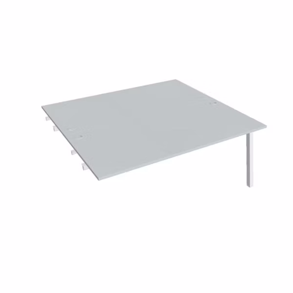Pracovný stôl UNI A, k pozdĺ. reťazeniu, 180x75,5x160 cm, sivá/biela