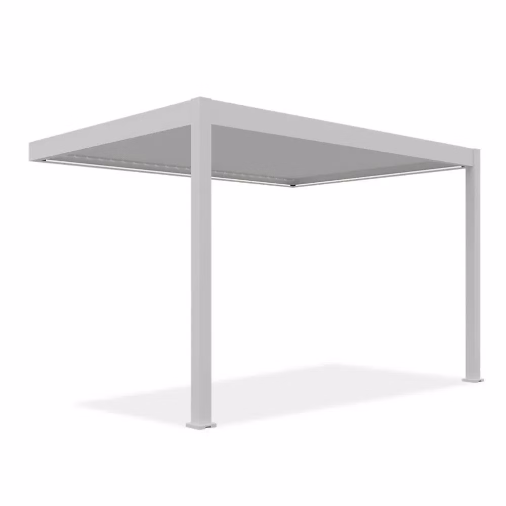 Gutroof ELEGANCE WALL AUTOMATIC hliníková pergola s led osvetlením 3 x 4 m, biela