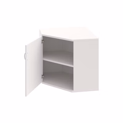 Policová skriňa Strong L, 80x76,8x40 cm, biela/biela