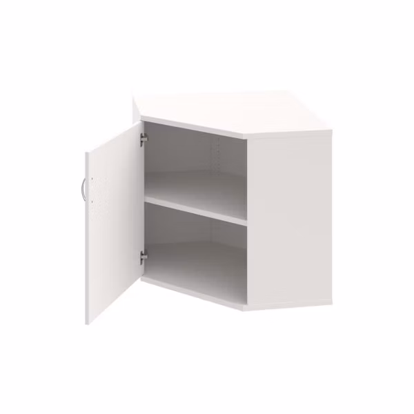 Policová skriňa Strong L, 80x76,8x40 cm, biela/biela