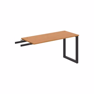 Pracovný stôl UNI O, kolmo reťaziaci, 140x75,5x60 cm, jelša/čierna