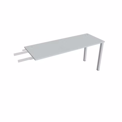 Pracovný stôl Uni, reťaziaci, 160x75,5x60 cm, sivá/sivá