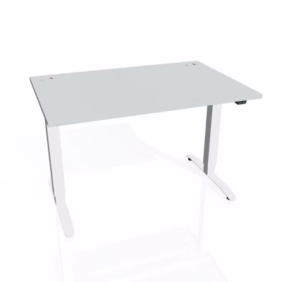 Pracovný stôl Motion, ZO, 2S, 140x70,5-120,5x80 cm, sivá/biela