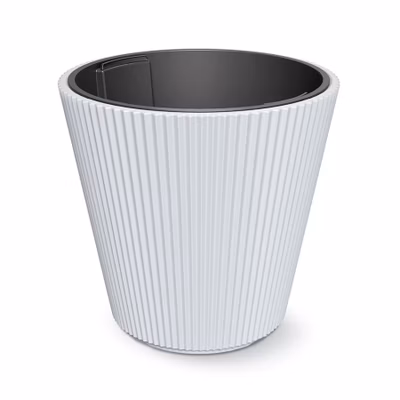 Kvetináč MILLY s vložkou 46,7 cm - farba: biela