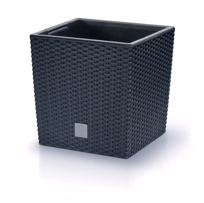 Kvetináč RATO LOW s vložkou 17 cm - antracit