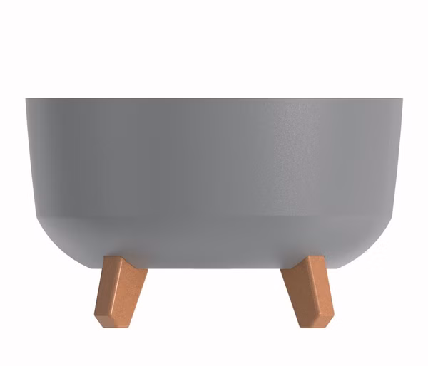 Kvetináč GRACIA LOW 38 cm - farba: svetlosivá