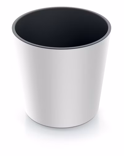 Kvetináč URBI ROUND s vložkou 30 cm - farba: biela