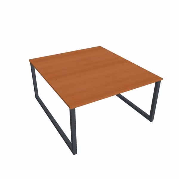 Pracovný stôl UNI O, 140x75,5x160 cm, čerešňa/čierna