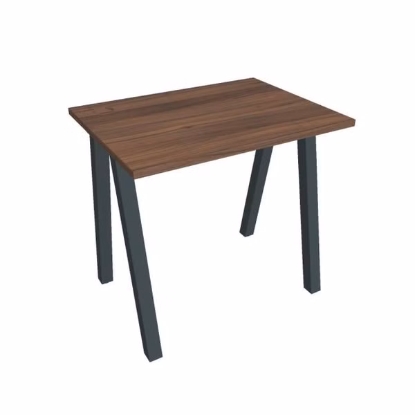 Pracovný stôl UNI A, 80x75,5x60 cm, orech/čierna