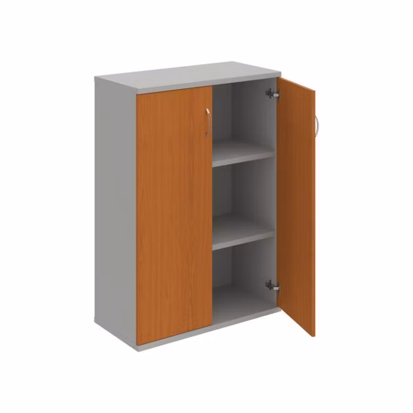 Policová skriňa Strong, 80x115,2x40 cm, čerešňa/sivá