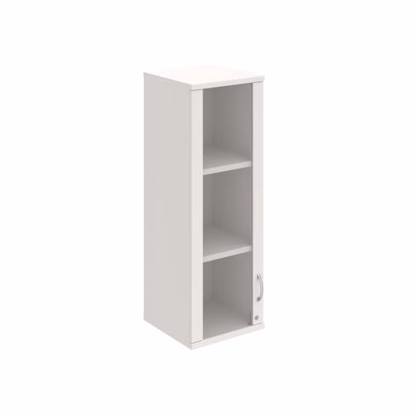 Policová skriňa Strong, zámok, L, horná, 40x115,2x40 cm, biela/biela