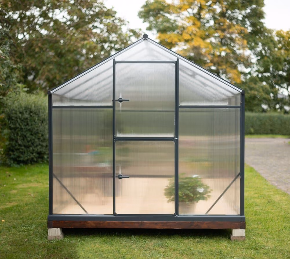 Gampre Sanus L8 polykarbonátový hliníkový skleník 360 x 220 x 208 cm, antracit GA08000-A