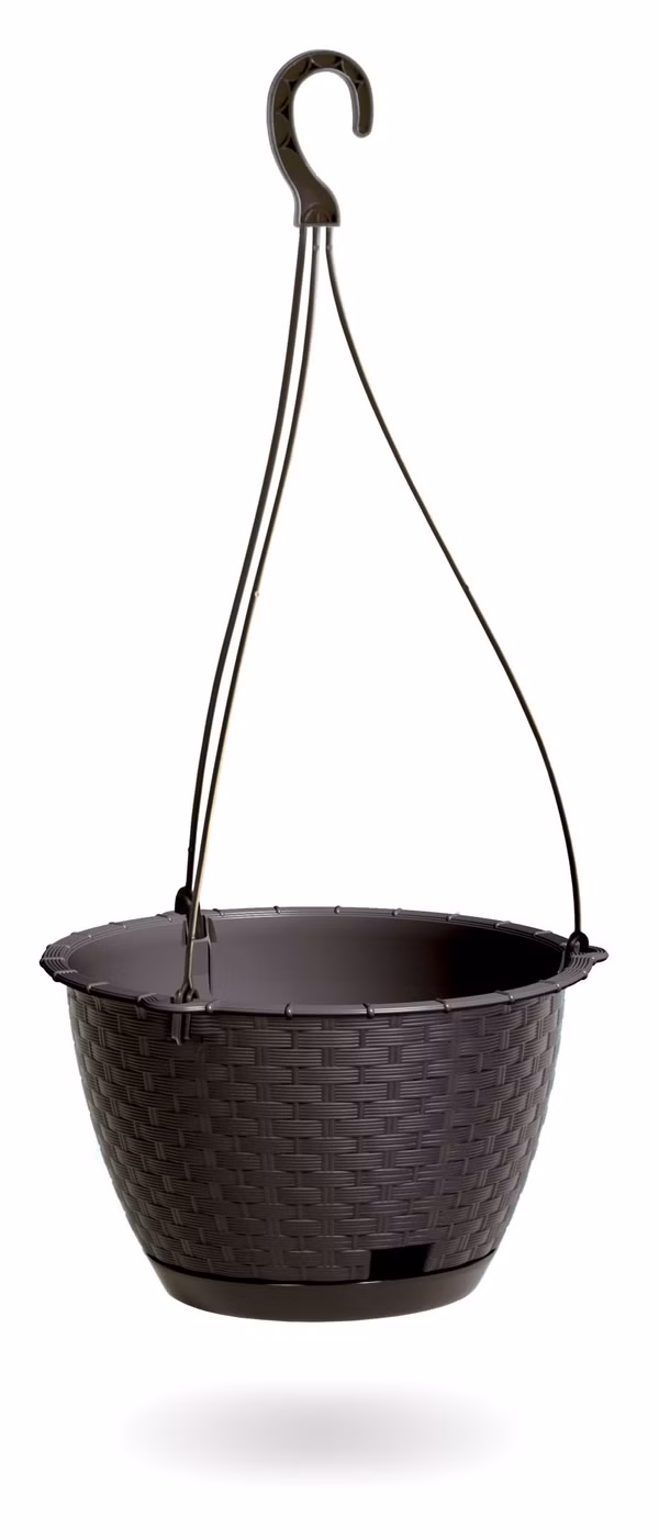 Závesný kvetináč RATOLLA ROUND š 24,3 cm - farba: umbra