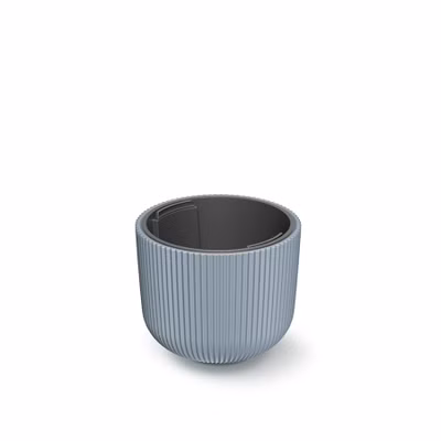 Kvetináč MILLY s vložkou 23,9 cm - farba: svetlosivá