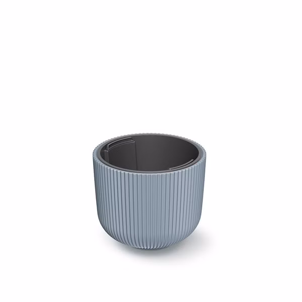 Kvetináč MILLY s vložkou 23,9 cm - farba: svetlosivá