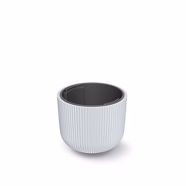 Kvetináč MILLY s vložkou 23,9 cm - farba: biela