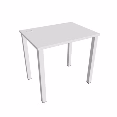 Pracovný stôl Uni, 80x75,5x60 cm, biela/biela