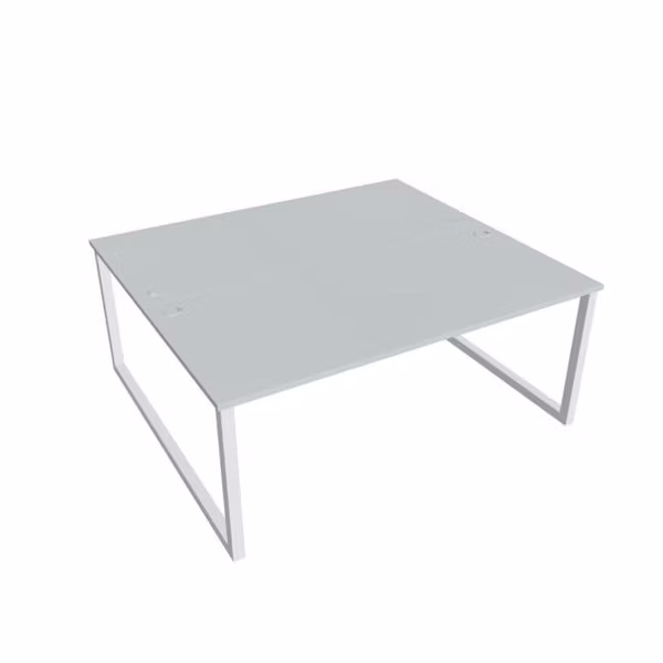 Pracovný stôl UNI O, 180x75,5x160 cm, sivá/biela