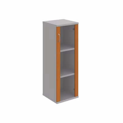 Policová skriňa Strong P, 40x115,2x40 cm, čerešňa/sivá