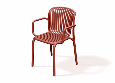 Kreslo s podrúčkami BRENE 575x530x825 - farba: retro červená