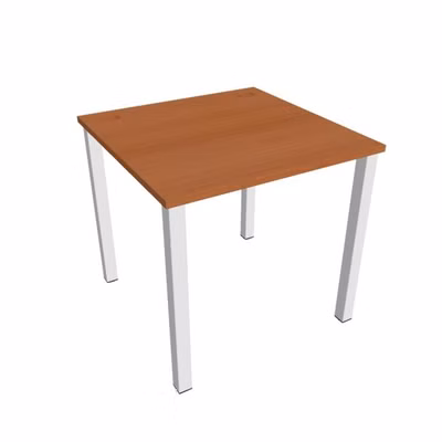 Pracovný stôl Uni, 80x75,5x80 cm, čerešňa/biela