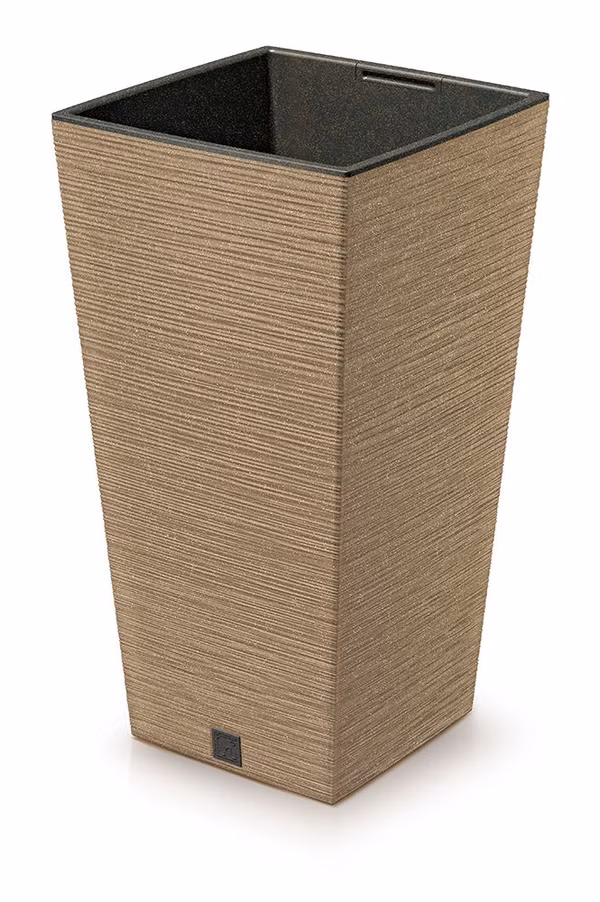 Kvetináč FURU SQUARE ECO WOOD s vložkou 20 cm - farba: naturo ECO
