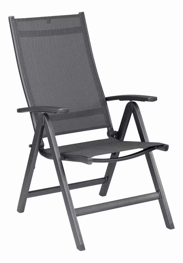 KETTLER EASY polohovacie, hliníkové kreslo - antracit/ antracit