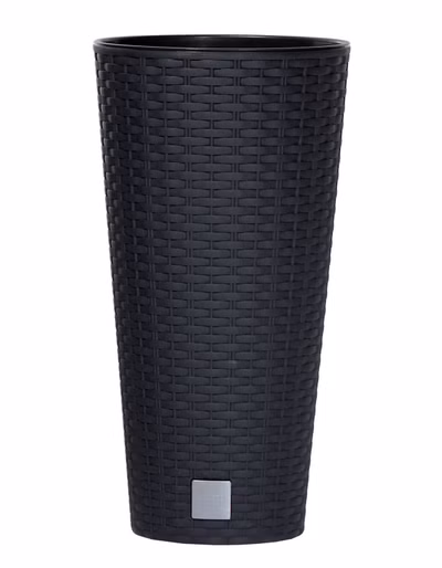 Kvetináč RATO TUBUS s vložkou 20 cm - farba: antracitová