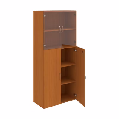 Policová skriňa Drive, zámok, 80x185x42 cm, čerešňa/čerešňa