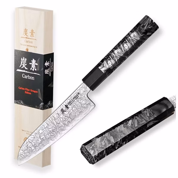 Nôž Dellinger KO-Santoku 140 mm Carbon Fiber Octagon®