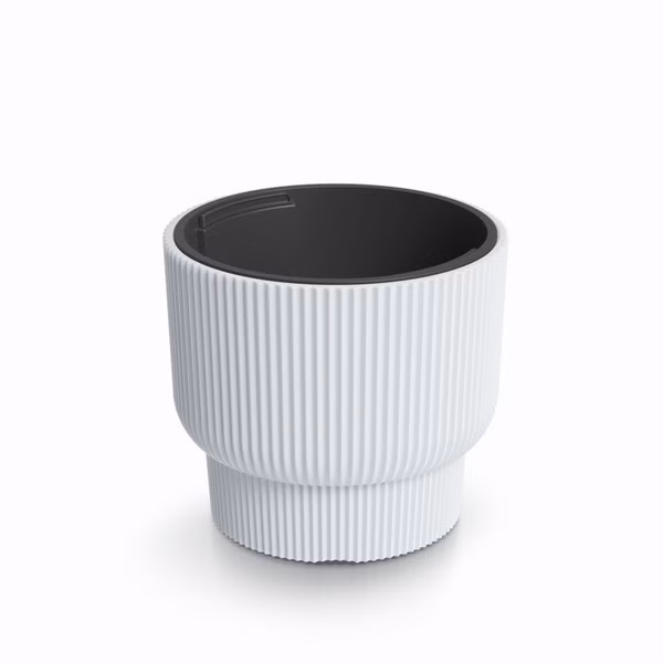 Kvetináč MILLY s vložkou 29,9 cm - farba: biela