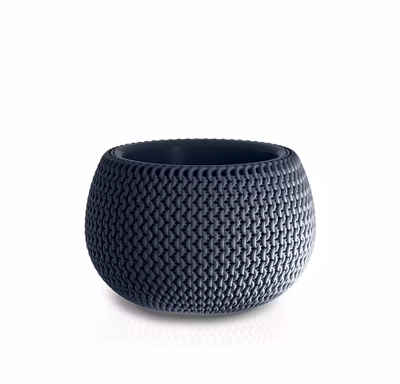 Kvetináč SPLOFY BOWL s vložkou 23,9 cm - farba: antracitová