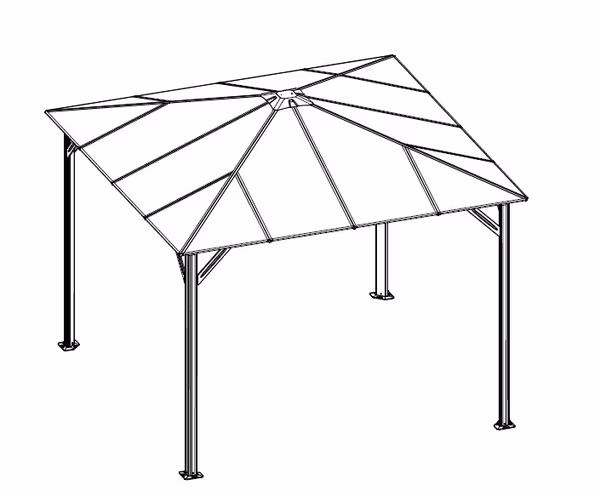 Náhradné presklenie pre altán LANITPLAST 33 bronz PC 6 mm LG3114