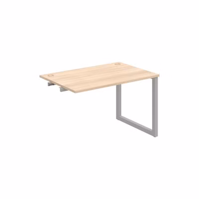 Pracovný stôl UNI O, k pozdĺ. reťazeniu, 120x75,5x80 cm, agát/sivá