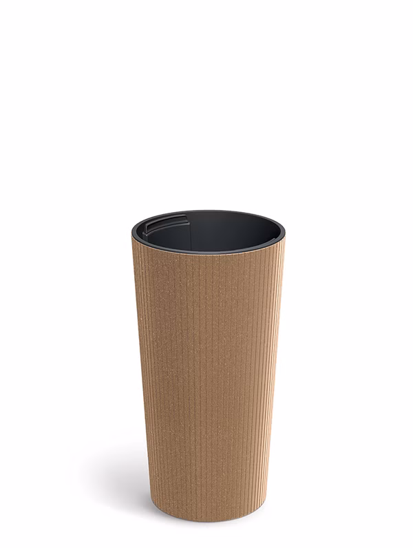 Kvetináč LAMIA SLIM ECO WOOD 20 cm - farba: naturo ECO