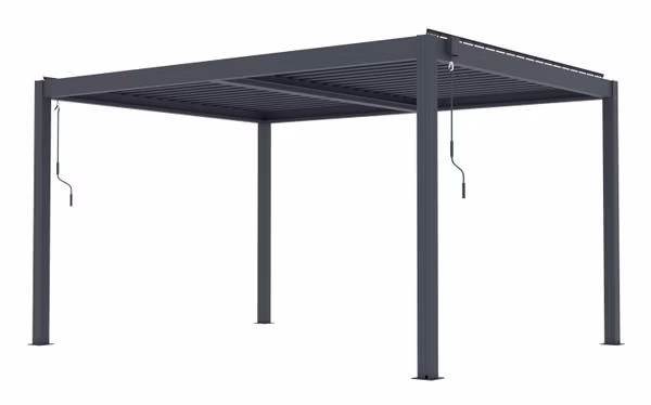 Bioklimatická pergola G21 Austin Premium 4x3 m, antracitová hliníková