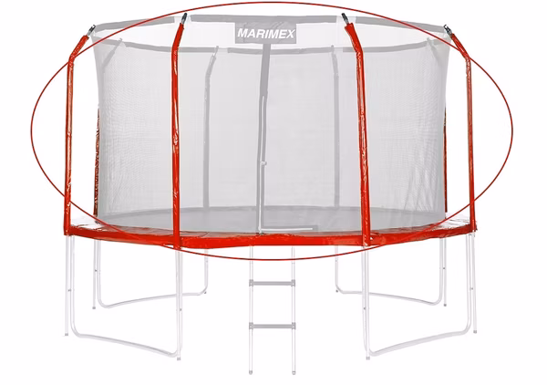 Sada krytu pružín a rukávov pre trampolínu 366 cm - červená