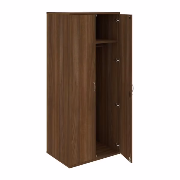 Šatníková skriňa Strong, zámok, 80x192x60 cm, orech/orech