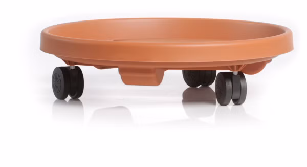 Misa s kolieskami RONDO 30,5 cm - farba: terakota