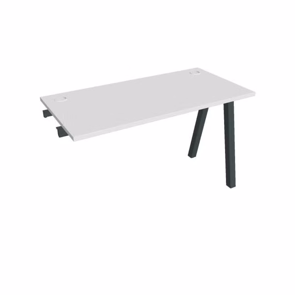 Pracovný stôl UNI A, k pozdĺ. reťazeniu, 120x75,5x60 cm, biela/čierna