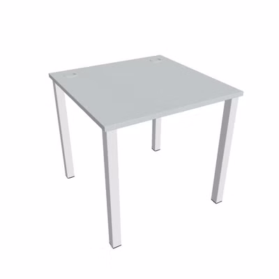 Pracovný stôl Uni, 80x75,5x80 cm, sivá/biela
