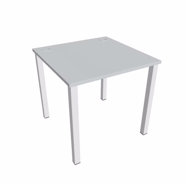 Pracovný stôl Uni, 80x75,5x80 cm, sivá/biela