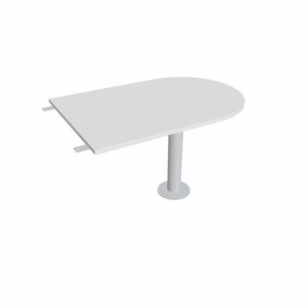 Doplnkový stôl Gate, 120x75,5x80 cm, biely/kov