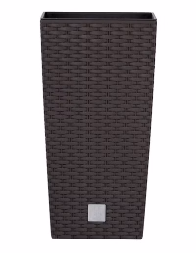 Kvetináč RATO SQUARE s vložkou 22,5 cm - farba: umbra