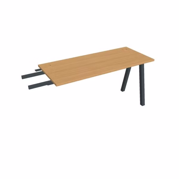 Pracovný stôl UNI A, kolmo reťaziaci, 140x75,5x60 cm, buk/čierna