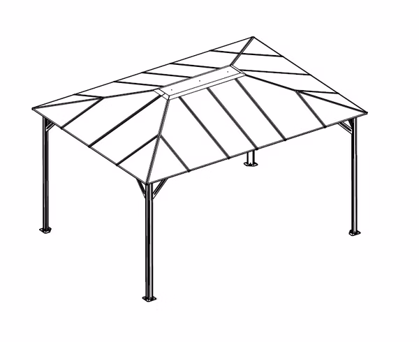 Náhradné presklenie pre altán LANITPLAST 43 bronz PC 6 mm LG3115